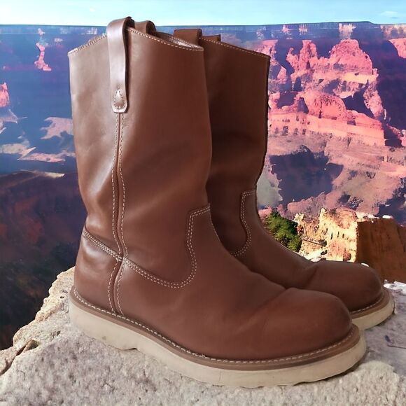 Guide Gear Wellington Mens Boots 9.5M Work Wedge Leather Oil Resistant Sole - Picture 7 of 16